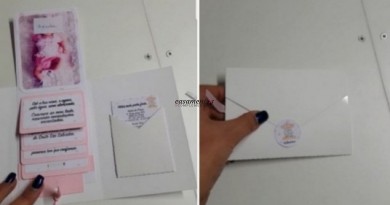 convite cascata com envelope