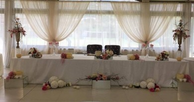 Opção de mesa de noivos